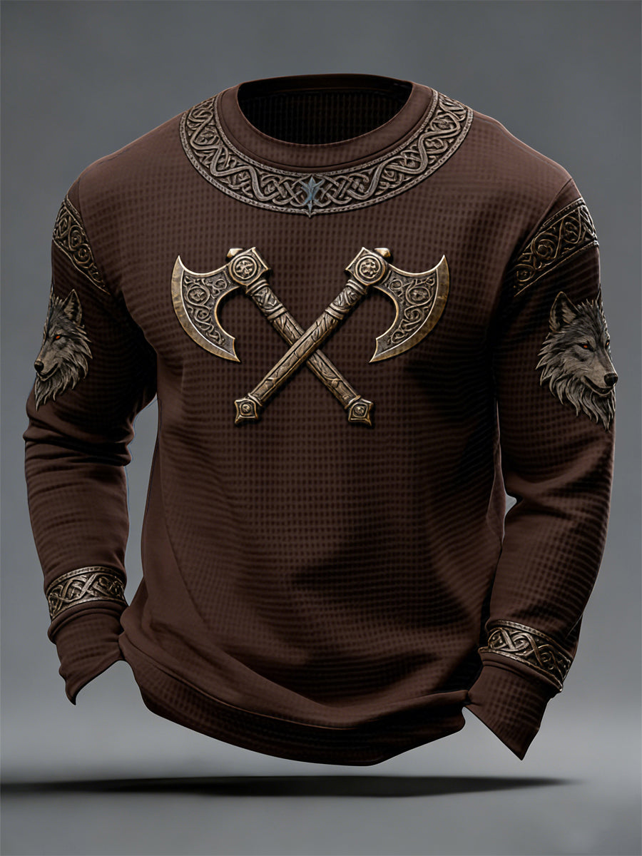 Haut en gaufre de style viking pour hommes