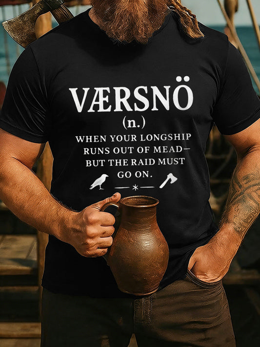 T-shirt manches courtes Viking Drinking pour hommes