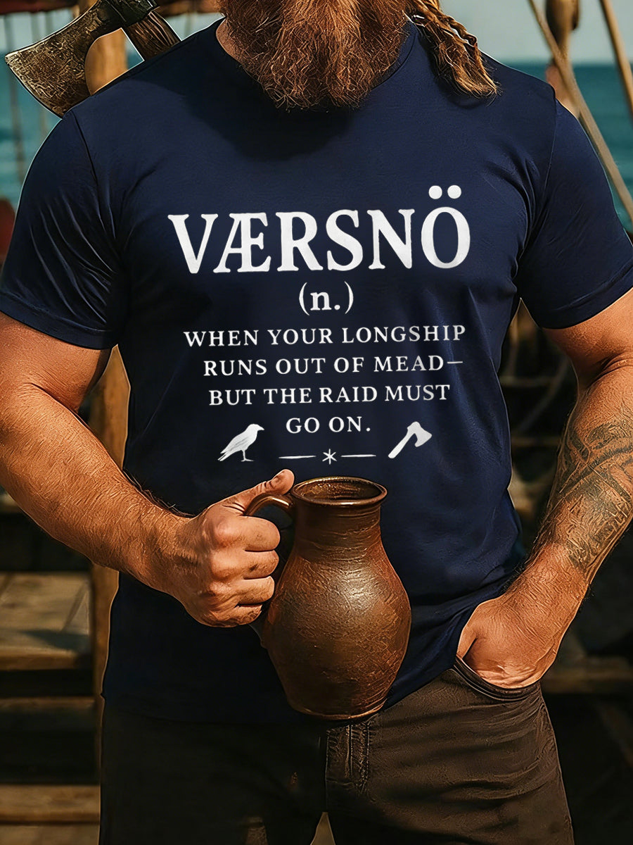 T-shirt manches courtes Viking Drinking pour hommes