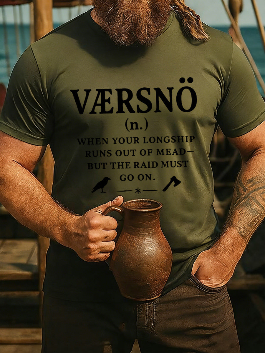 T-shirt manches courtes Viking Drinking pour hommes