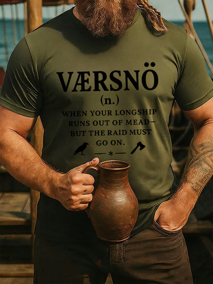 T-shirt manches courtes Viking Drinking pour hommes