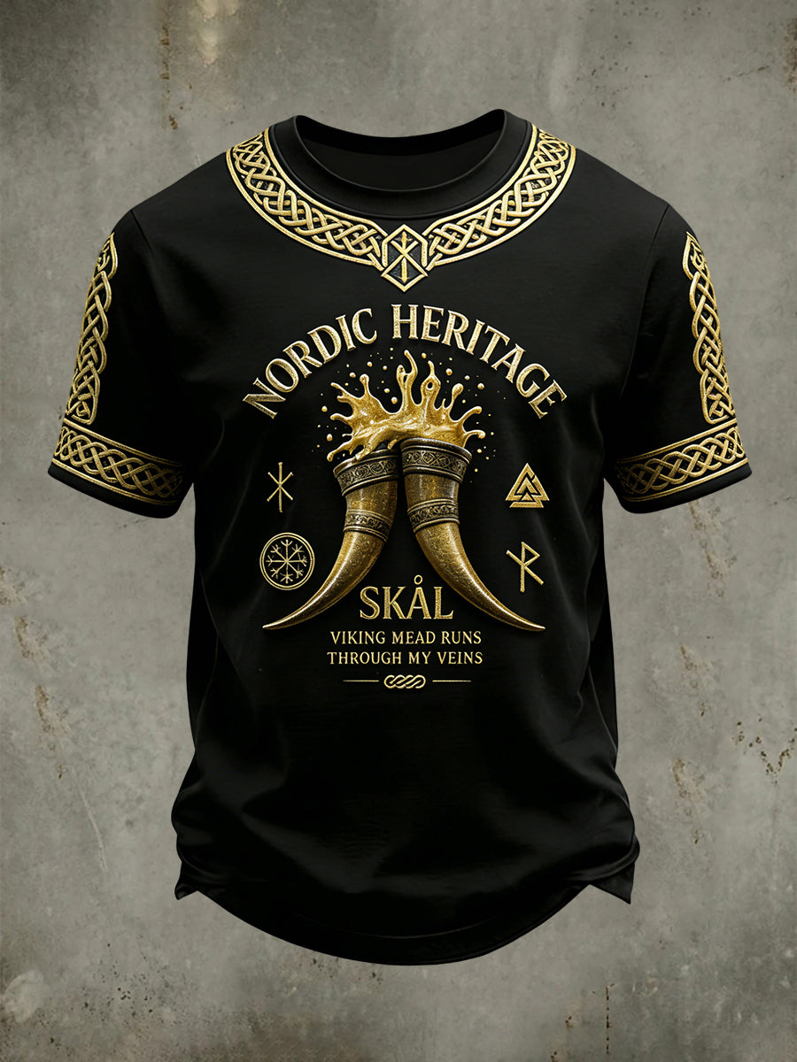 T-shirt manches courtes viking pour hommes