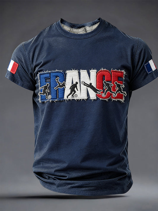T-shirt décontracté rétro fan de football français
