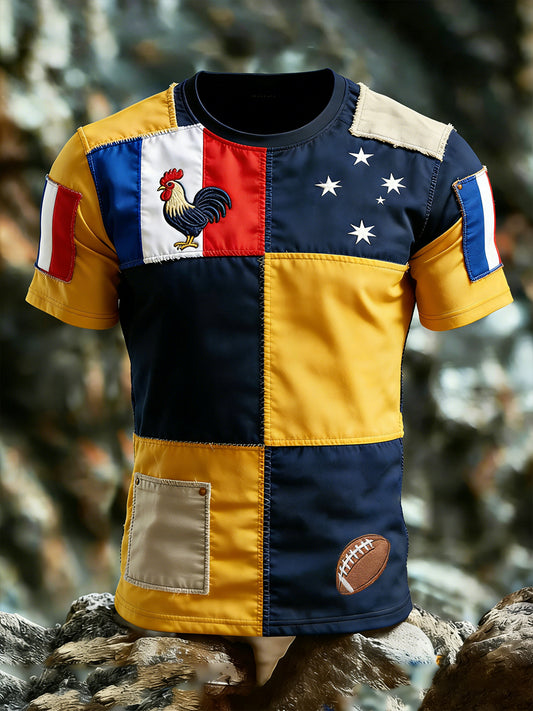 T-shirt décontracté et confortable rétro de rugby français