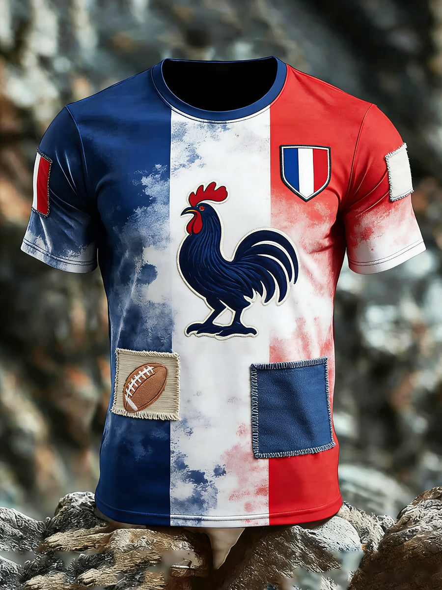 T-shirt décontracté et confortable rétro de rugby français