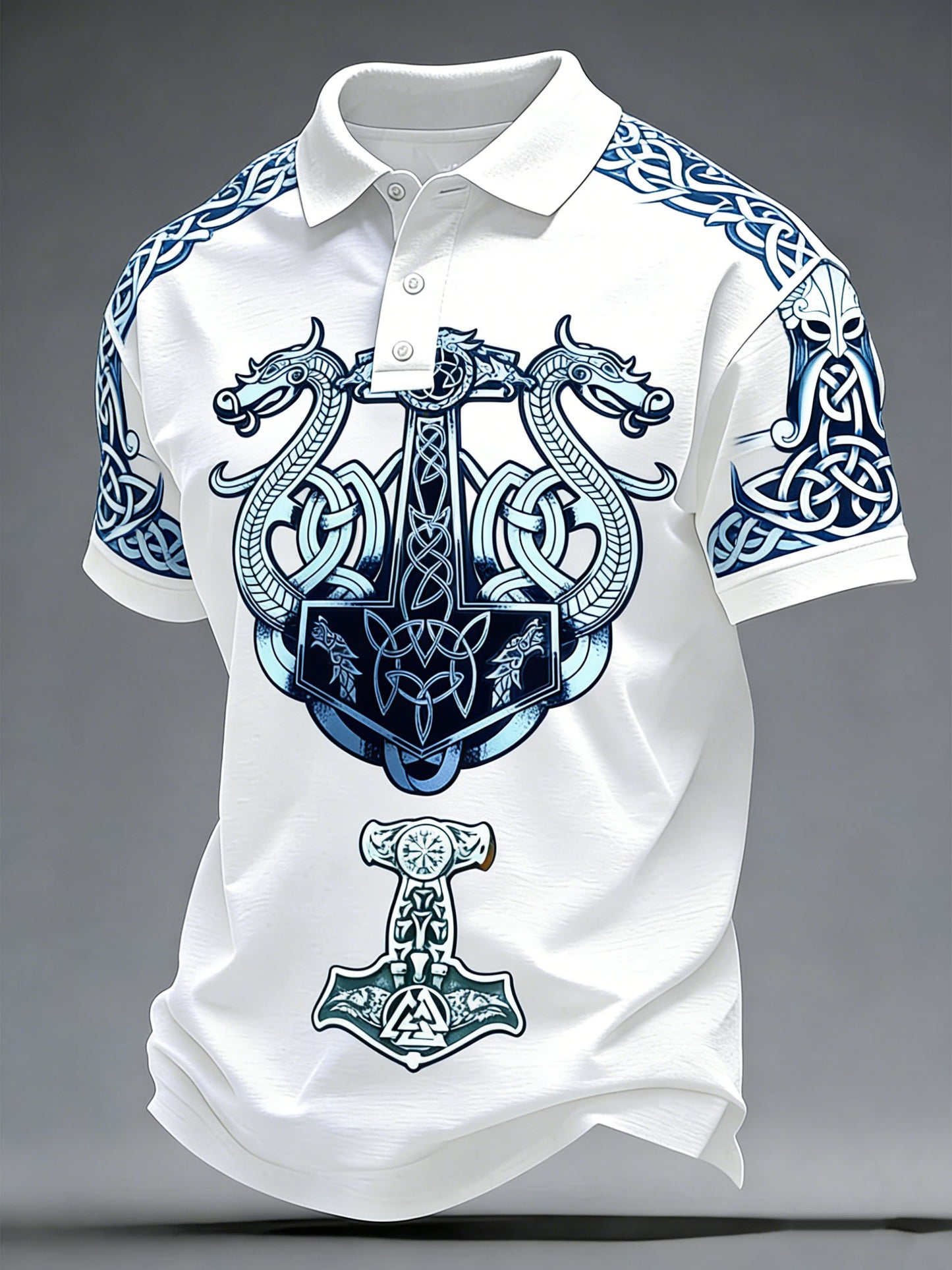 Polo Swedish Viking Print Homme