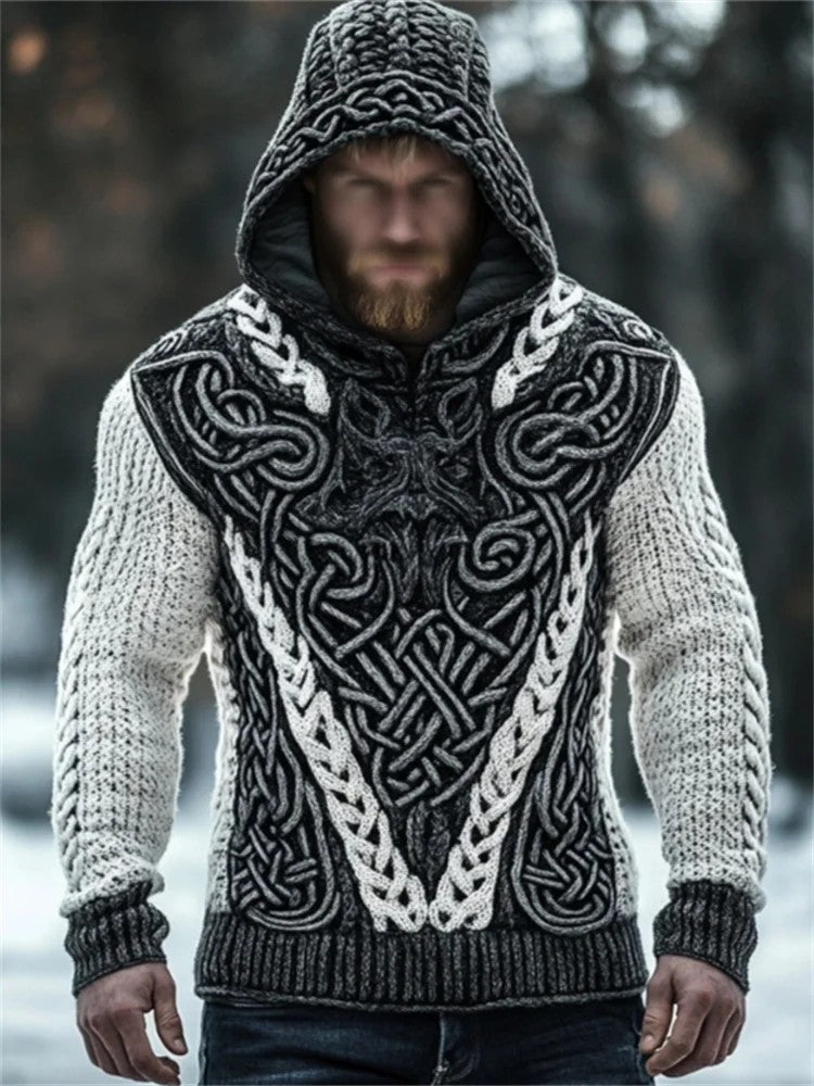 Chandail à manches longues Retro Nordic Viking Celtic Knot Homme