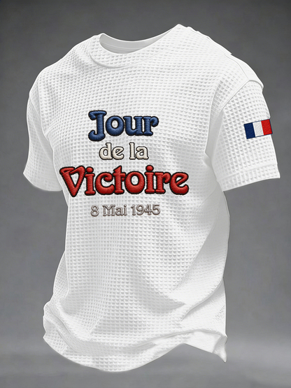 Homme Jour de la Victoire 8 mai 1945 Manches courtes en gaufre