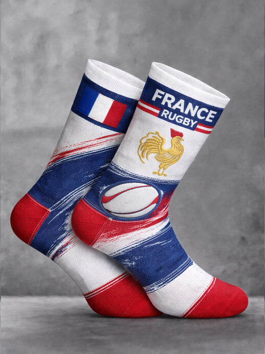Chaussettes French Rugby Imprimé Unisexe
