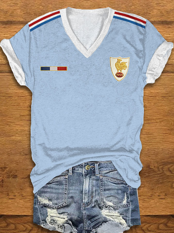 T-shirt à manches courtes France Rugby Femme