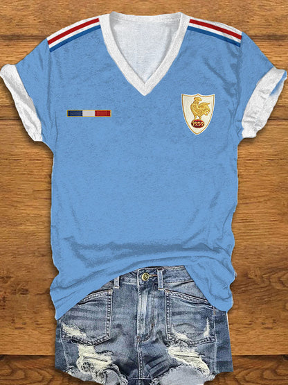 T-shirt à manches courtes France Rugby Femme