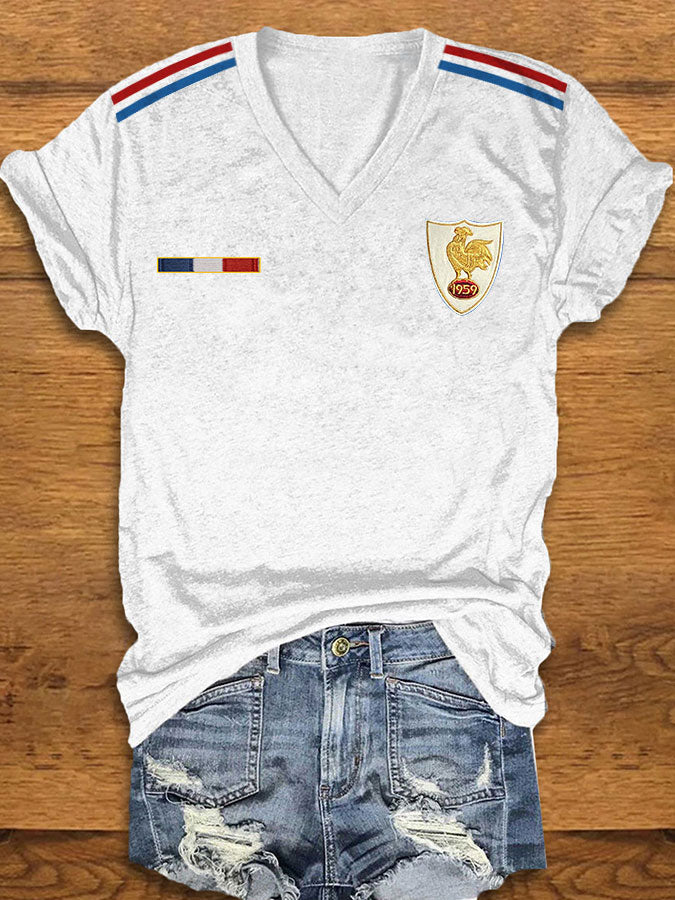 T-shirt à manches courtes France Rugby Femme