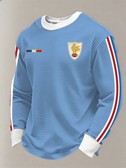 T-shirt à manches longues France Rugby Waffle Homme