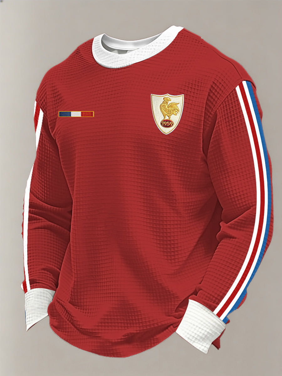 T-shirt à manches longues France Rugby Waffle Homme