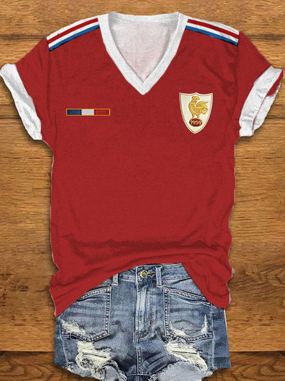 T-shirt à manches courtes France Rugby Femme