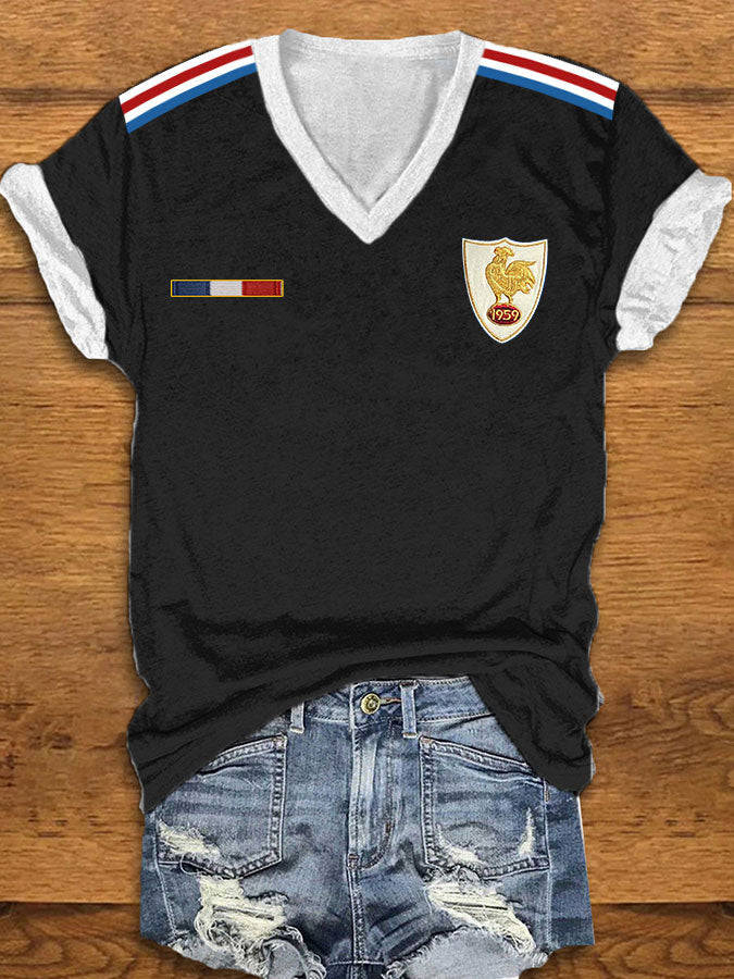 T-shirt à manches courtes France Rugby Femme