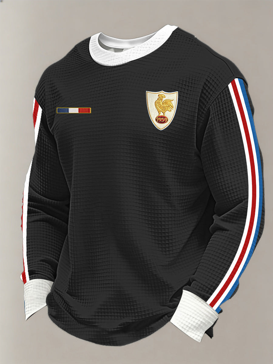 T-shirt à manches longues France Rugby Waffle Homme