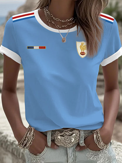 T-shirt à manches courtes France Rugby pour femmes