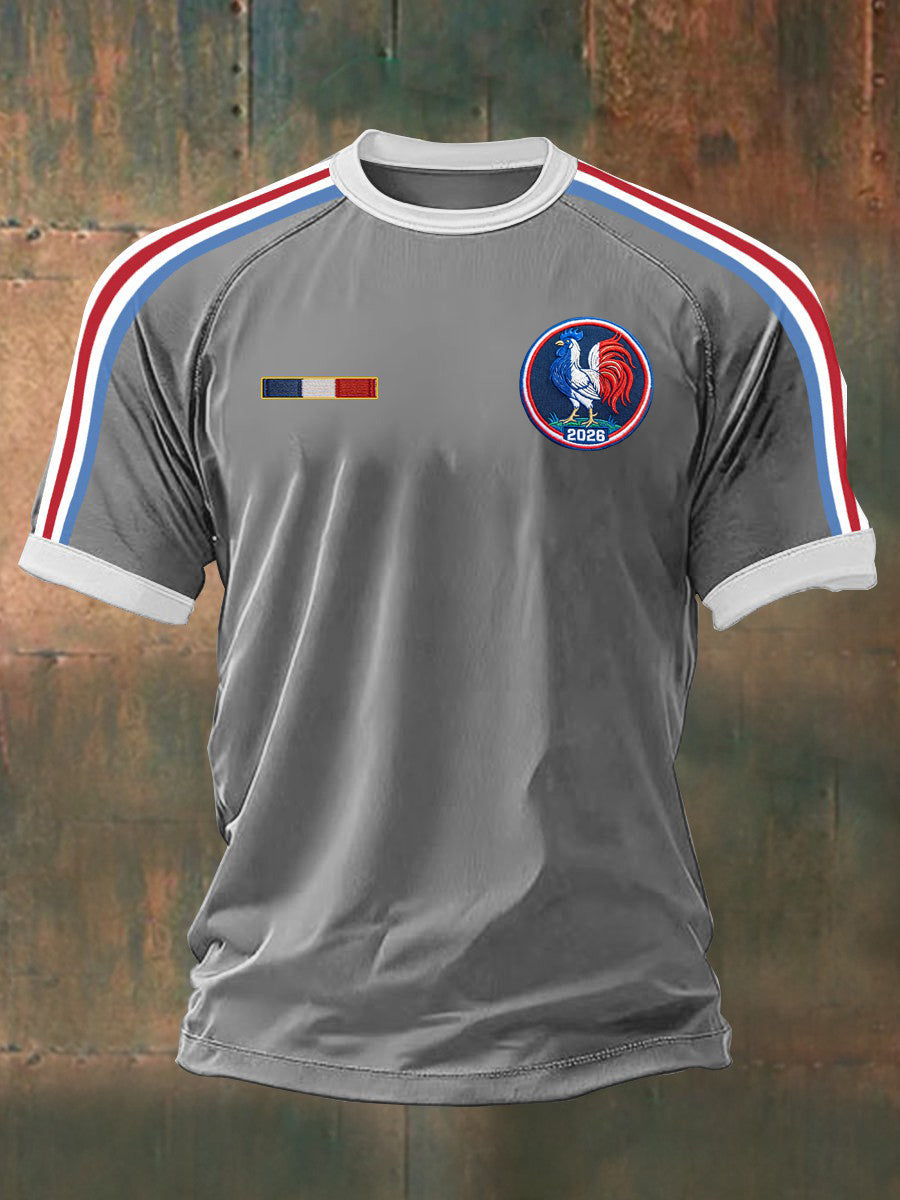 T-shirt imprimé de rugby de l’équipe de France pour hommes