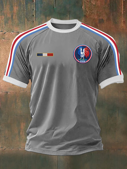 T-shirt imprimé de rugby de l’équipe de France pour hommes