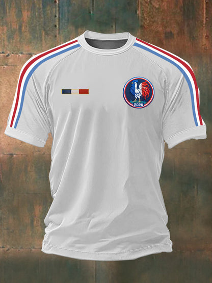 T-shirt imprimé de rugby de l’équipe de France pour hommes