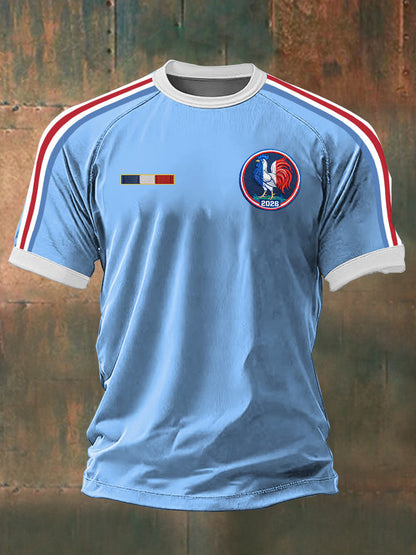 T-shirt imprimé de rugby de l’équipe de France pour hommes