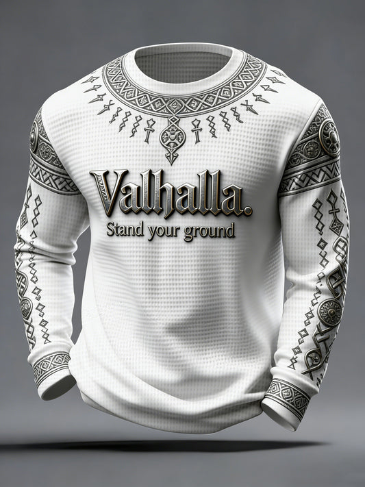 Haut gaufré de style viking Valhalla pour hommes
