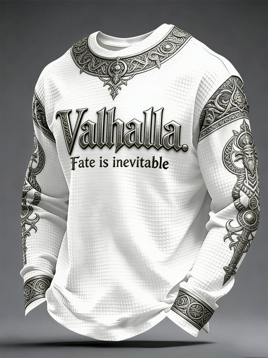 Haut gaufré de style viking Valhalla pour hommes