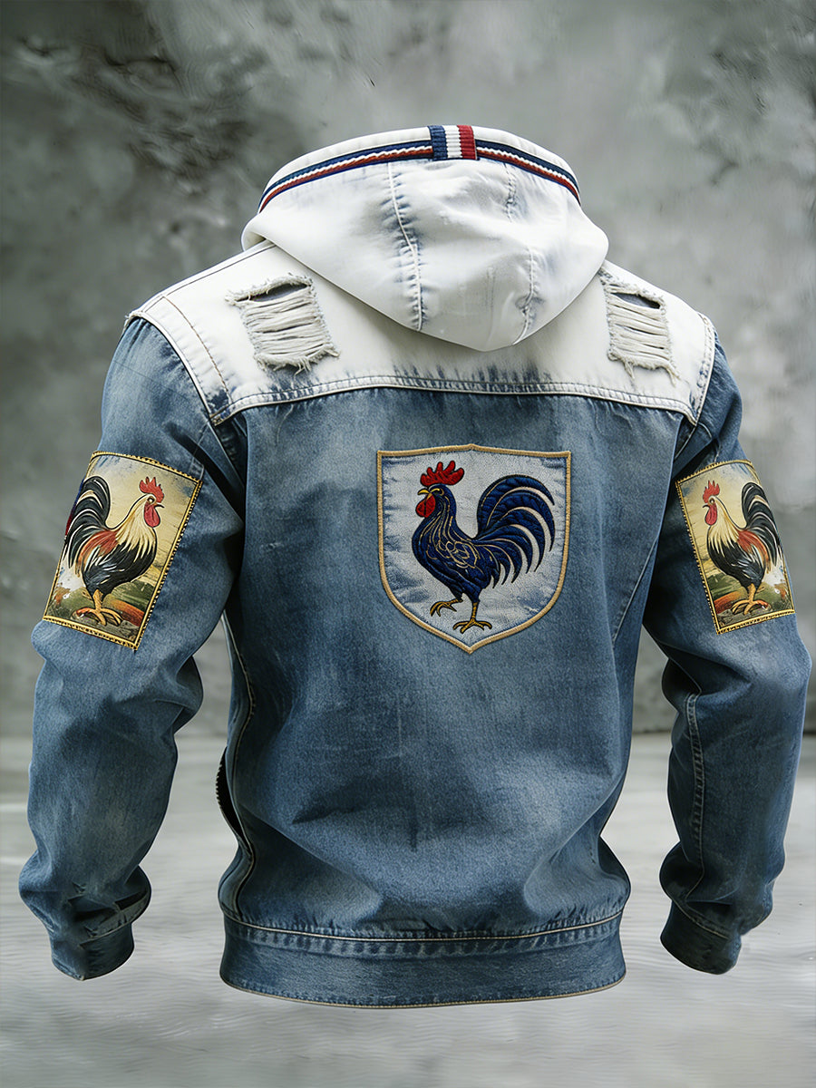 Sweat-shirt décontracté et confortable à capuche, style rétro français