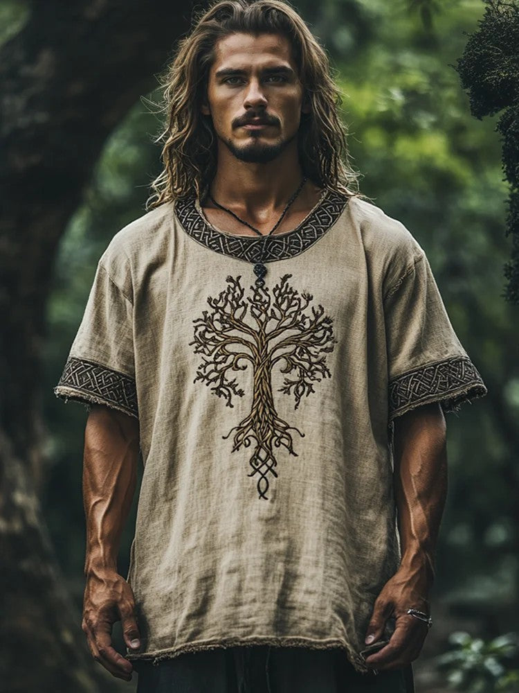 Chemise imprimée viking pour hommes