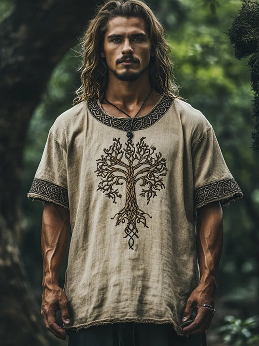 Chemise imprimée viking pour hommes