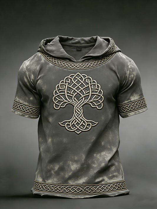 T-shirt à capuche viking pour hommes