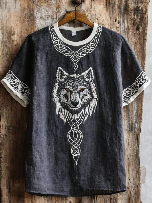 T-shirt pour hommes à imprimé viking