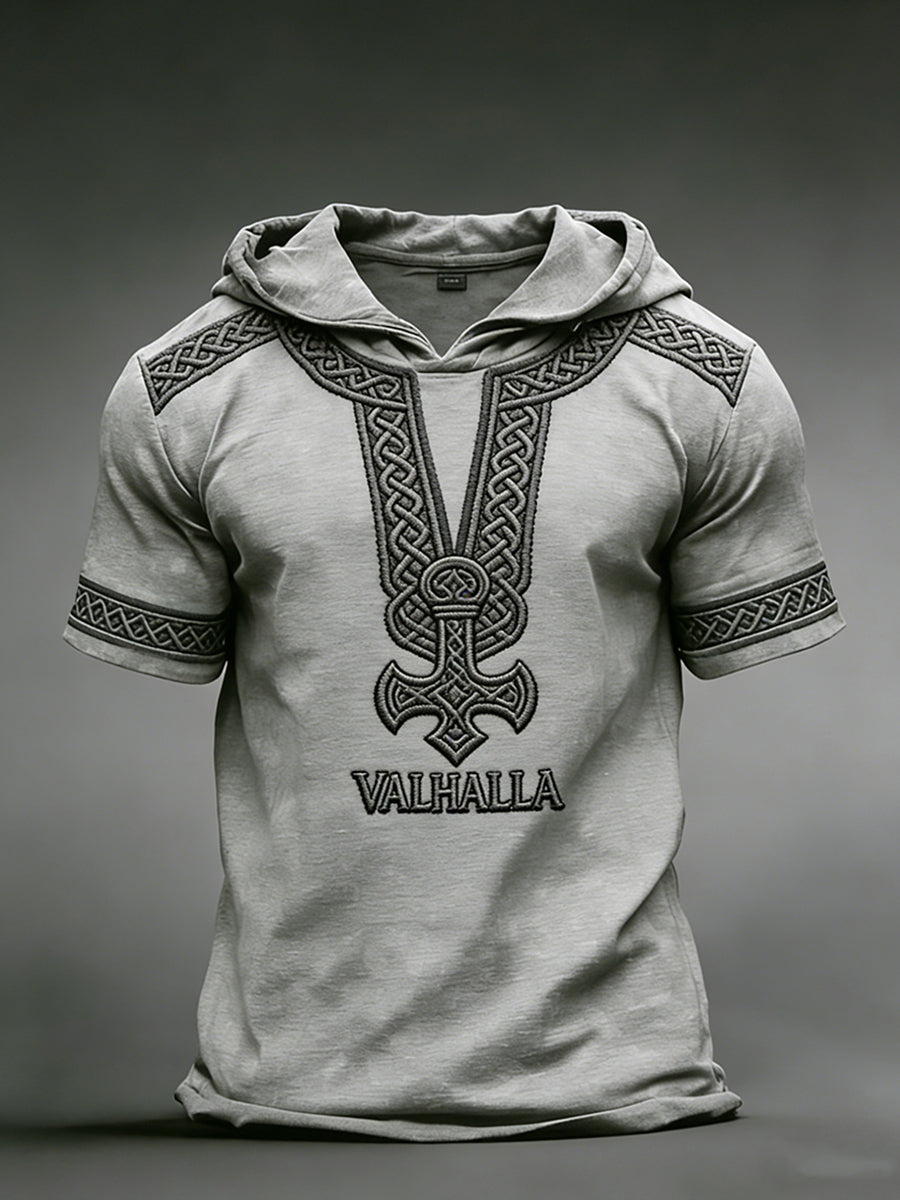 T-shirt à capuche viking pour hommes