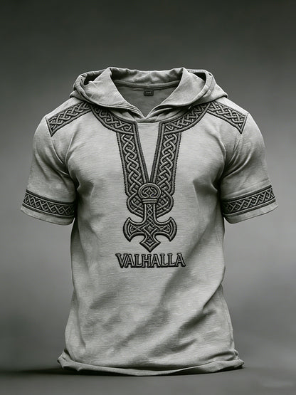 T-shirt à capuche viking pour hommes