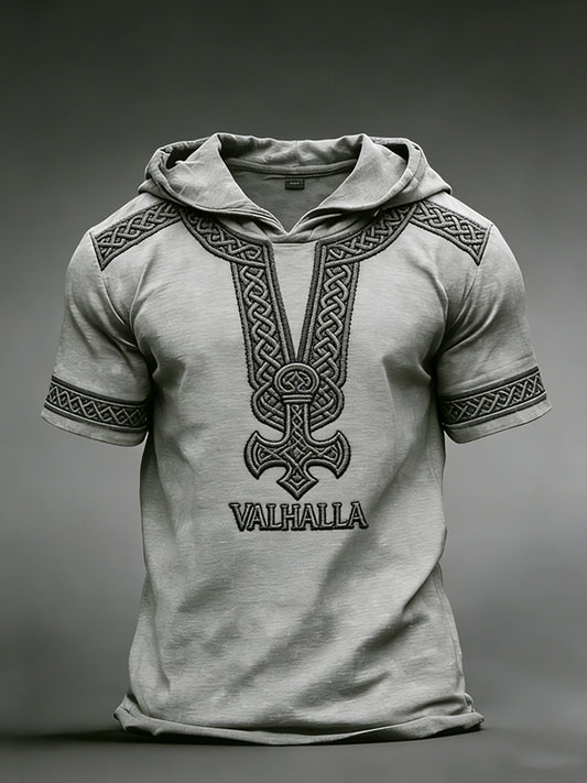 T-shirt à capuche viking pour hommes