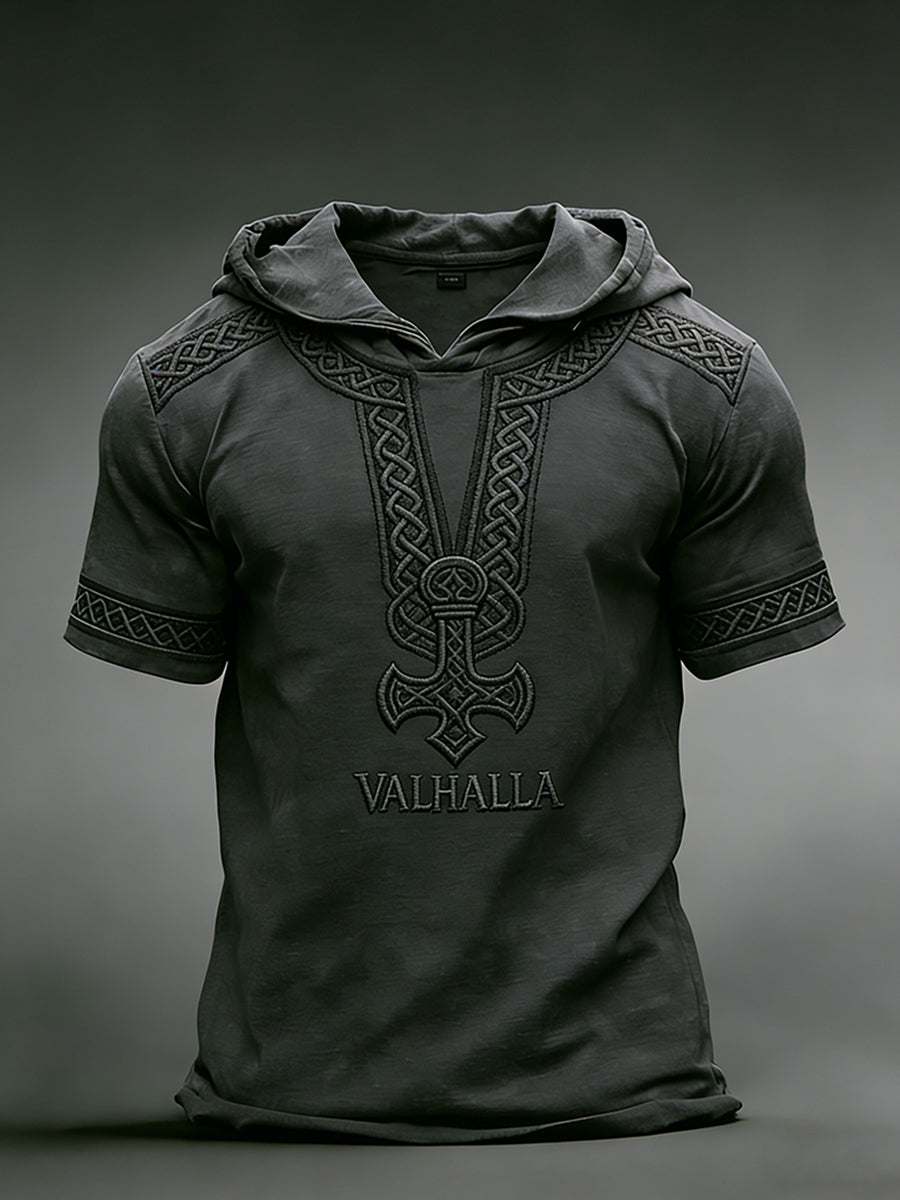 T-shirt à capuche viking pour hommes