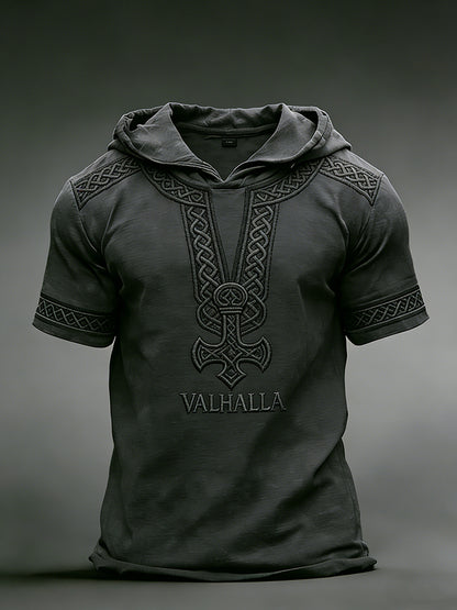 T-shirt à capuche viking pour hommes