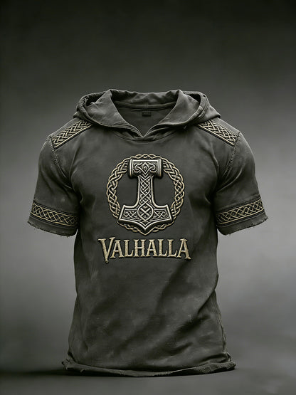 T-shirt à capuche viking pour hommes