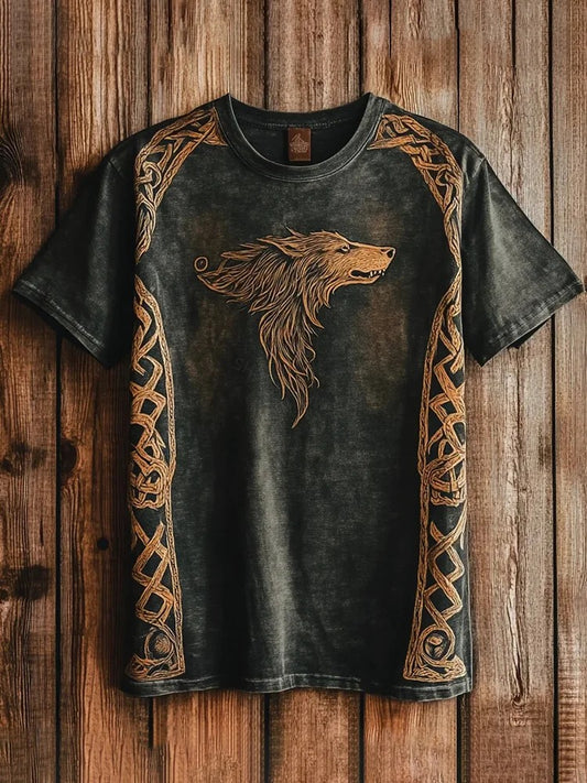 T-shirt pour hommes à imprimé viking