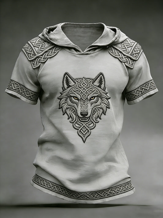T-shirt à capuche viking pour hommes