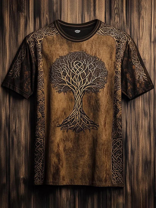 T-shirt pour hommes à imprimé viking