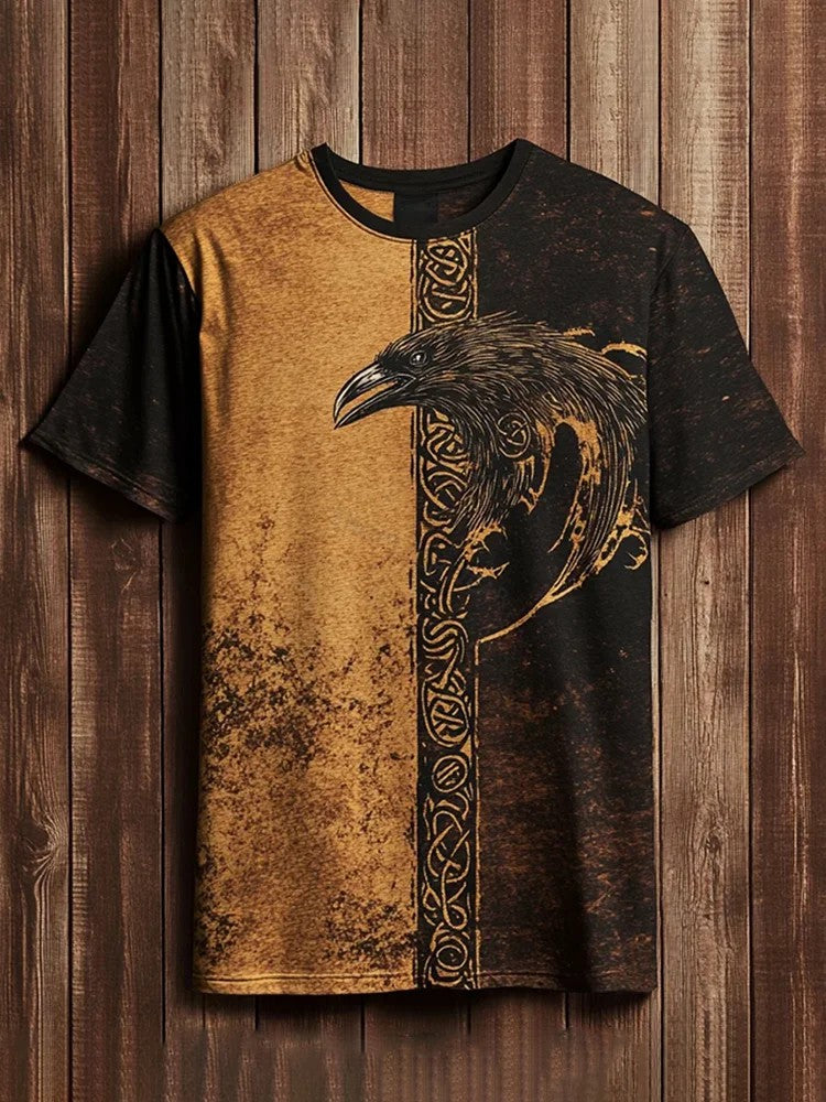 T-shirt pour hommes à imprimé viking