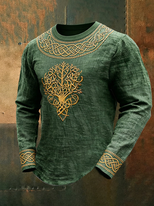T-shirt viking à manches longues pour hommes