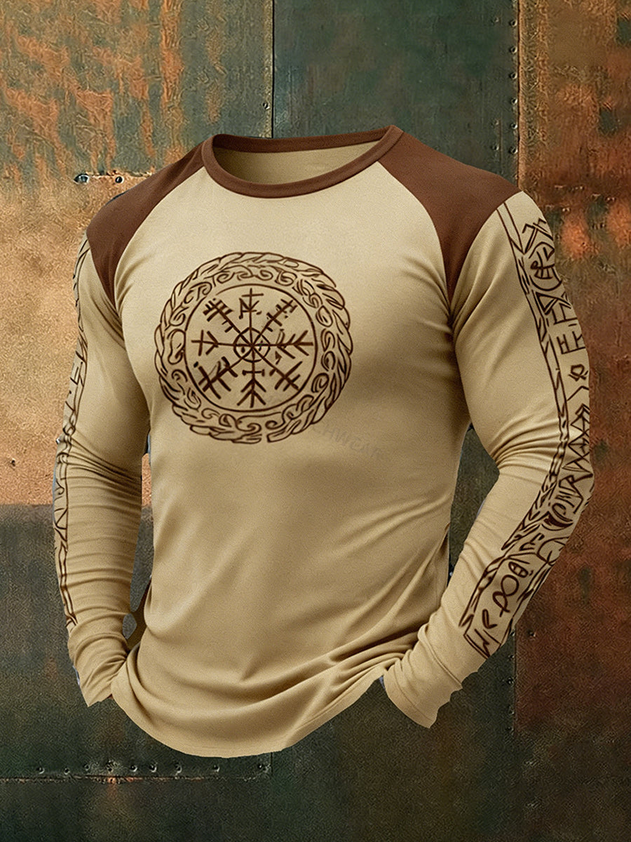T-shirt viking à manches longues pour hommes