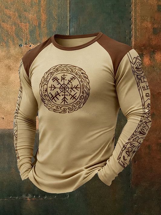 T-shirt viking à manches longues pour hommes