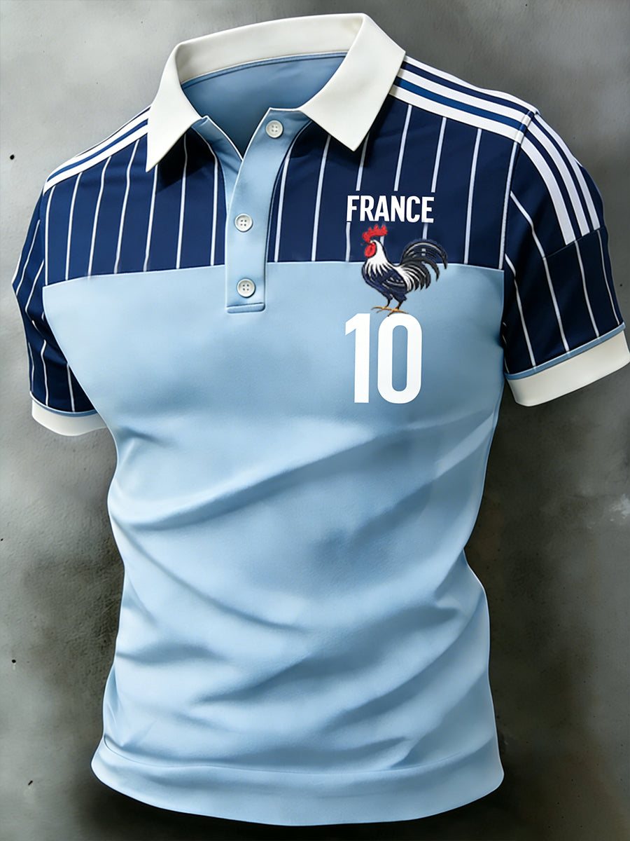 Affiche d'art rétro du football français, maillot décontracté