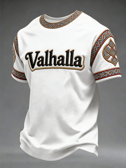 T-shirt pour hommes imprimé Valhalla style viking