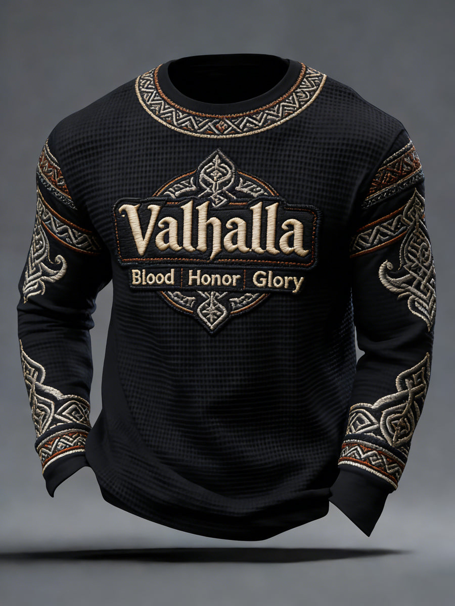 Haut en gaufre style viking Valhalla pour hommes