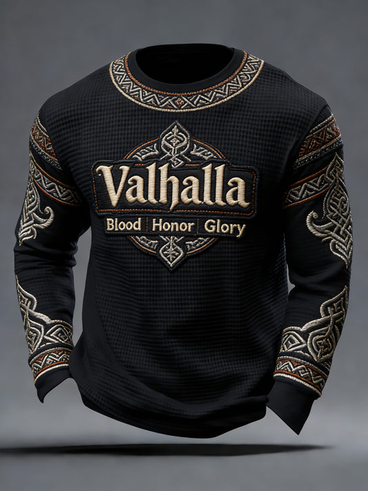 Haut en gaufre style viking Valhalla pour hommes
